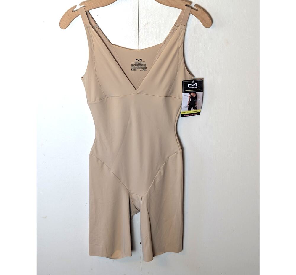 Maidenform Tan V Neck Bodysuit Small